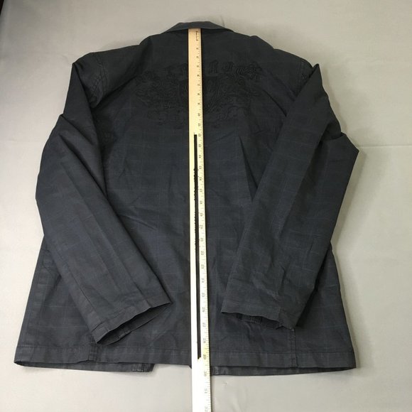 Fort Collins Mens Jacket Black Extra Large Button Long Sleeve Casual Comfort - Picture 8 of 12